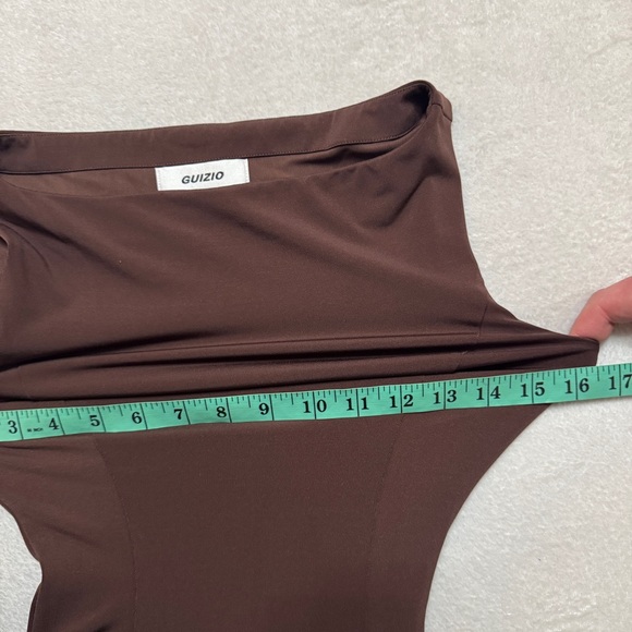 Danielle Guizio sz S Daye Mini Dress Stretch in Chocolate Brown - Picture 11 of 11